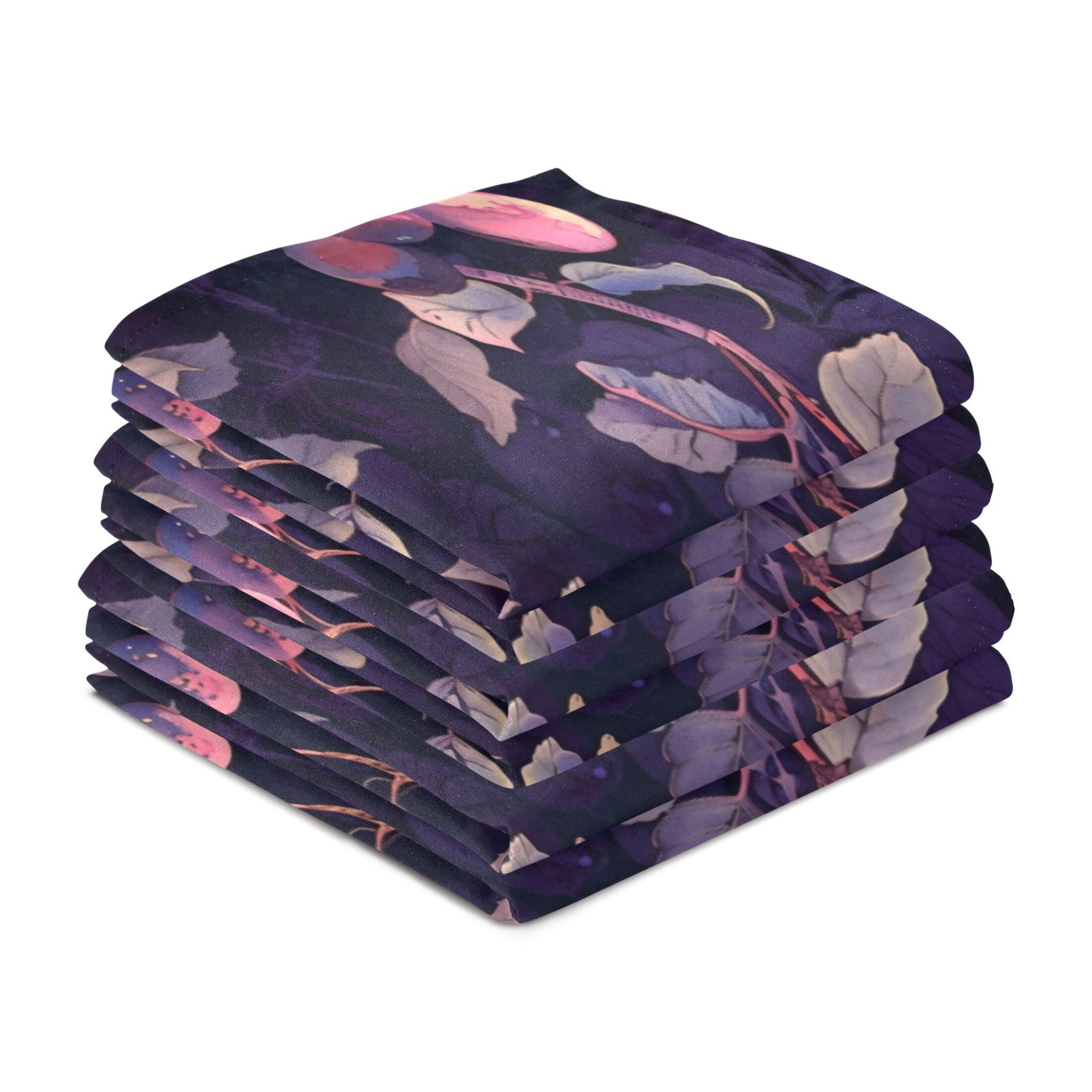 Kitchen Towel 28x18 Inches x6，Plate Towel, Decorative Towel, Napkin, Tea Towel Tea Towels For Kitchen Dish Cloths & Dish Towels Purple Plum