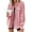 Pink, variant on DuoJiaJ Women's Autumn Coat Casual Lapel Pocket Splicing Irregular Shirt Women's Short Sleeve Shirts Multicolor L