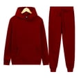 thumbnail image 1 of Men's Winter Sport Wear Tracksuit Clothes Outfits Set Long Sleeve Running Jogging Athletic Sports Set, 1 of 4