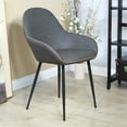 thumbnail image 2 of Piper Chair in Smoke Fabric with Black Frame, 2 of 6