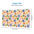 thumbnail image 3 of Kdxio Groovy Daisy Flowers Print Large Gaming Mouse Pad,Non-Slip Base,Water Resist Keyboard Pad for Gamer,Office & Home,29.5 x 15.8 in, 3 of 9