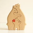 thumbnail image 2 of Oso Decorativo Escultura Del Arte Osos La Familia en Forma Corazón, 2 of 5