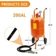 thumbnail image 6 of Kojooin Heavy Duty 20 Gallon Sandblaster - 60-110 PSI, 4 Ceramic Nozzles, Ideal for Paint, Stain, and Rust Removal, 6 of 7