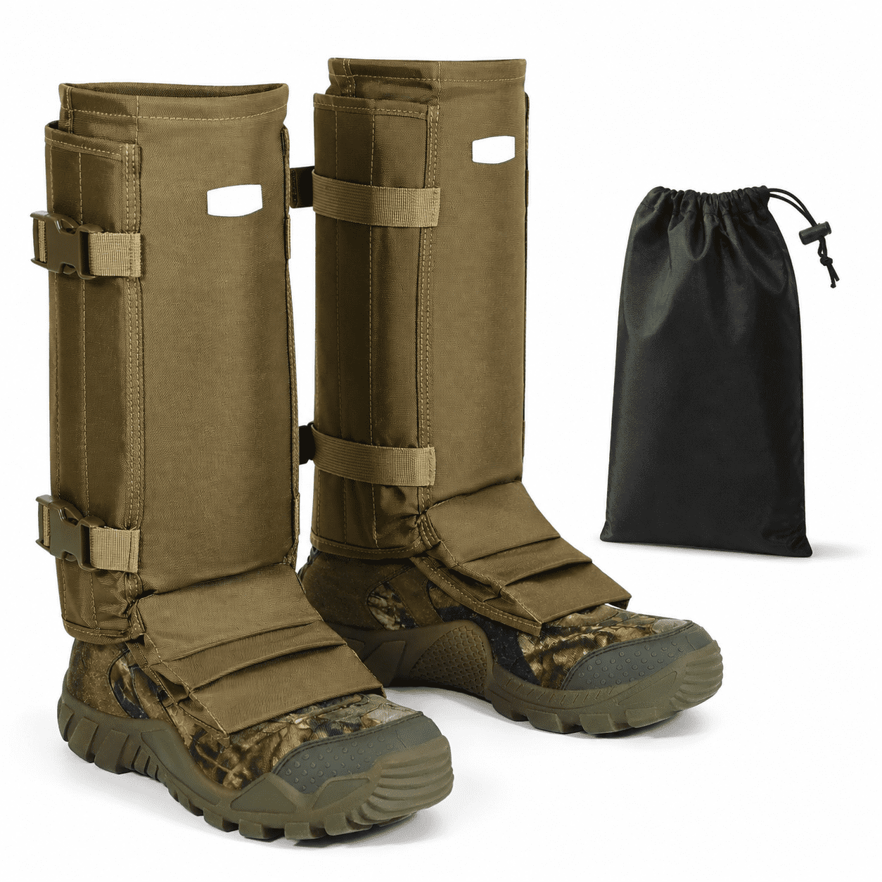 Khaki Snake Gaiters Durable Lower Anti-snake Bite Guards for Outdoor Use