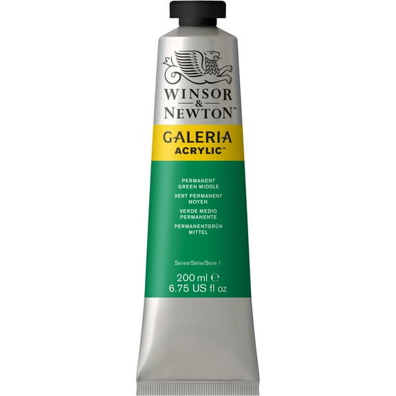 Winsor & Newton Galeria Acrylic Paint, 200ml, Permanent Green Medium