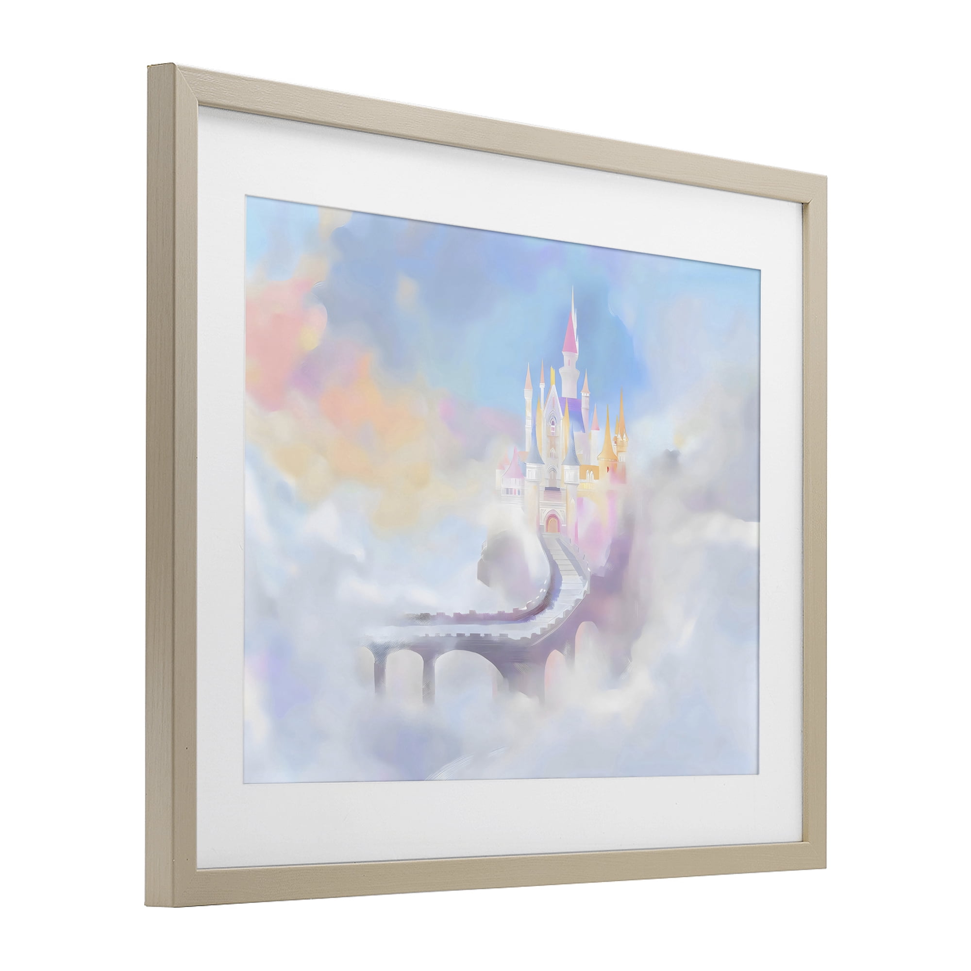 Stupell Industries Enchanted Bridge To Castle Birch Framed Print Under Glass, design by Arlington Prints
