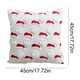 thumbnail image 3 of pstuiky Funda de cojín navideña con diseño de Papá Noel blanco y rojo, suave y bordada, ideal para sofá y silla., 3 of 6