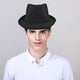 thumbnail image 5 of Sombrero de verano retro a rayas para hombre y mujer, con circunferencia de 56-58 cm, para exteriores, protector solar, estilo jazz, 5 of 5