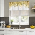 thumbnail image 5 of Yellow Eucalyptus Leaves Valances for Windows, Decorative Rod Pocket Window Valance Curtains, Spring Floral Summer Botanical Short Curtain Drapes for Kitchen/Living Room, 2 Panels, 42" W x 18" L, 5 of 8