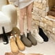 thumbnail image 4 of Botas de nieve para mujer, botas informales de invierno de algodón con suela gruesa, botas Martin versátiles para exteriores, botas cálidas con forro polar para mujer, 4 of 5