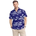 thumbnail image 6 of HAPPY BAY Men's Hawaiian Shirts Short Sleeve Button Down Shirt Men's Casual Shirts Vacation Aloha Beach Summer Party Shirts for Men Funny 4XL Tropical, Blue, 6 of 6