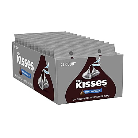 Hershey’s Kisses Milk Chocolate – 24 Count Box (1.55 oz Each)