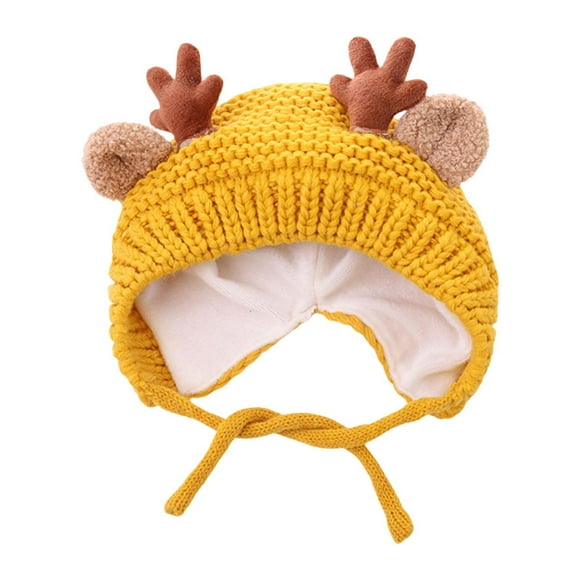 Gorro de invierno para bebé, suave y cómodo, para recién nacidos, niñas y niños. Amarillo