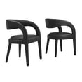 thumbnail image 2 of Modway Pinnacle Vegan Leather Dining Chair Set of Two in Black, 2 of 10