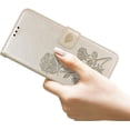 thumbnail image 2 of for Xiaomi Redmi Note 11 4G (Not 5G) Wallet Case for Women, Rose Flower Cover with Credit Card Holder Cash Pockets [Wrist Strap] Flip Phone Case for Xiaomi Redmi Note 11 4G RS Golden, 2 of 14