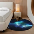 thumbnail image 2 of Small Round Rug 3Ft Washable Non-Slip, Navy Blue Black Circle Area Rugs for Living Room Bedroom, Stars Sky Modern Art Indoor Floor Mats Carpet Runner for Home Decor, 2 of 8