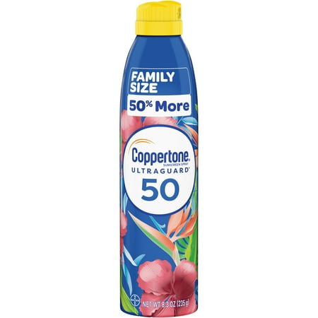 (2 pack) (2 pack) Coppertone Ultra Guard Sunscreen Continuous Spray SPF 50, 8.3 oz