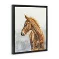 thumbnail image 4 of Stupell Industries Watercolor Brown Foal Animals Painting Black Floater Framed Canvas Art Print Wall Art, 17 x 21, 4 of 10