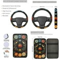 thumbnail image 3 of Jeiento Ladybug Car Seat Covers Full Set with Steering Wheel Cover Safe Belt Pads Coasters Center Console Cover Flower Keychain Chapstick Holder 13 PCS Auto Interior Sets, 3 of 8