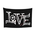 thumbnail image 7 of Love Lettering Tapestry, Graffiti Writing Texture Wall Hanging Tapestries Dorm Room Home Decor, 60" x 40", 7 of 7