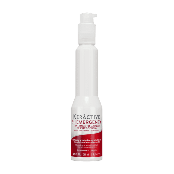 Nutrapel KERACTIVE 911 EMERGENCY HAIR TREATMENT 10.14 FL.OZ. Leave-in conditioner for all hair types. Enriched with Macadamia Oil.