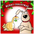 thumbnail image 2 of Twizler Funny Christmas Card - Dog & Cat Mistletoe - Humor Dog Christmas Card - Cat Merry Xmas Card, 2 of 5