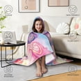 thumbnail image 4 of Starry Sky Elephant Wearable Blanket Hoodies for Women Men Adults Elephant Lovers Cozy Plush Colorful Elephants Hooded Blankets for Bedding Travel Decor Birthday Gifts 50×60 Inch, 4 of 5