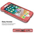 thumbnail image 5 of FYBTO Étui pour iPhone 8 Plus, pour iPhone 7 Plus 5.5 Pouces, Transparent 3 en 1 Étui de Protection Robuste Antichoc Étui Rigide & Pare-Chocs en TPU Souple - Transparent, 5 of 5