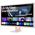 thumbnail image 4 of LG 32SR50F-P MyView Smart Monitor Pantalla IPS FHD (1920x1080) de 32 pulgadas, webOS 23, HDR 10, 2 parlantes incorporados, AirPlay 2, Screen Share, Bluetooth, aplicación ThinQ, control remoto, rosa, 4 of 5