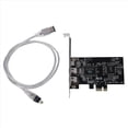 thumbnail image 3 of 2X PCI Express X1 PCI-E FireWire 1394A IEEE1394 Controller Card 3 Port for Desktop,2 x Firewire video card, 3 of 5