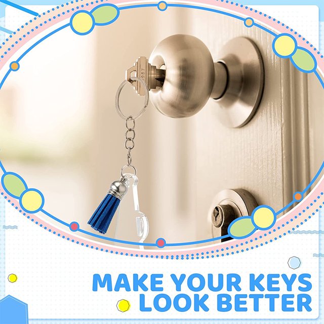 80Pcs Keychain Lovely Key Rings Exquisite Pendant Jump Ring Wear-resistant Keyring Self-Assembly Portable Lightweight Keychains 2.0mm
