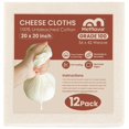 thumbnail image 1 of Juego de paños para queso Metflavor, 12 piezas, 51 x 51 cm, 100% algodón, grado 100, 1 of 7
