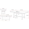 thumbnail image 3 of InRoom Furniture D4216-T Dining Table, Brown & Oak, 3 of 4