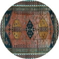 thumbnail image 1 of Ahgly Company Indoor Round Persian Light Blue Traditional Area Rugs, 4' Round, 1 of 4