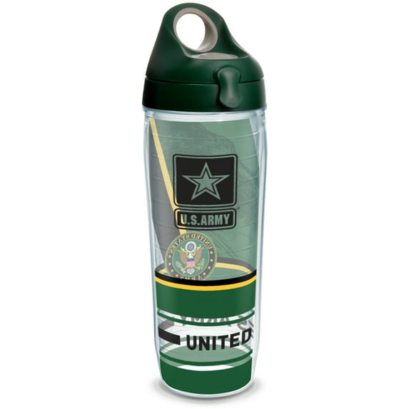 Tervis Army Forever Proud Made in USA Double Walled Insulated Tumbler Travel Cup Keeps Drinks Cold & Hot, 24oz Water Bottle, Classic