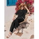 thumbnail image 5 of Ekouaer Lounge Sets for Women 2 Piece Outfits Knit Short Sleeve Pullover Tops Wide Leg Pants Casual Sweater Sets Tracksuits, 5 of 5