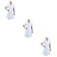 thumbnail image 1 of Bearachild Women Short Sleeve Scrubs ab Coat Uniform Nurse Type1 NO1, 1 of 6