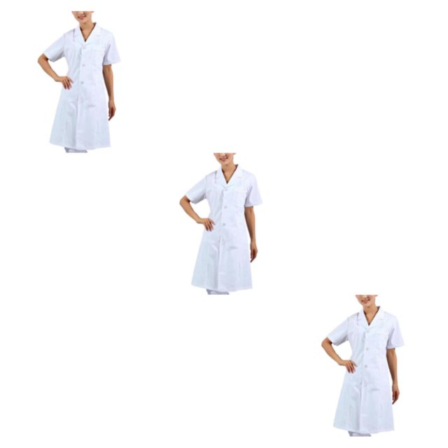 Bearachild Women Short Sleeve Scrubs ab Coat Uniform Nurse Type1 NO1
