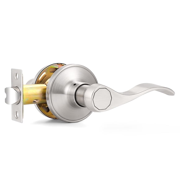 Probrico Poignées de Porte Intérieures, Poignée de Porte à Levier de Passage en Nickel Satiné pour Garde-Robe Couloir Poignées Intérieures