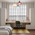 thumbnail image 5 of Grey Stripe Kitchen Curtains 84 Inch Length, Modern Abstract Monochrome Geometric Grommet Top Bedroom Living Room Curtains, Light Filtering Cafe Curtain Drapes 2 Panels Set 104''x84'', 5 of 9