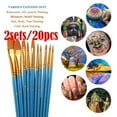 thumbnail image 2 of FNGZ Crylic Brush Clearance Acrylic Brush Brushes Pcs Oil Purpose 2Packs/20 Nylon Paint for All Set Hair Office & Stationery Blue, 2 of 9