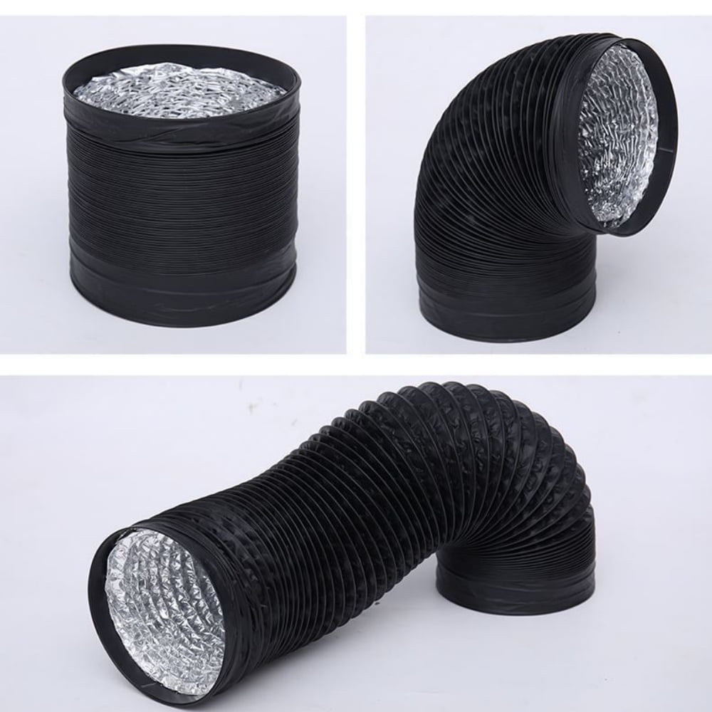 Dryer Vent Hose, 4 Inch x 5 Feet Non-Insulated Aluminum Foil Ducting for Clothes Dryer, Grow Tent, Exhaust Fan, Silver