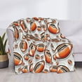 thumbnail image 4 of Throw Blanket for Couch, Rugby American football grey Super Soft Fuzzy Comfy Warm Throw Blanket, Cuteness Lightweight Cozy Plush Flannel Blanket & Throws for Sofa and Bed All Season, 4 of 5