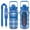 Blue And White-1, variant on Blue and White Check 64 Oz Water Bottle with Sleeve - BPA Free Leakproof Sport Large Plastic Water Bottle with Straw Strap & Insulated Neoprene Holder Carrier Bag Great Gift for Women Men