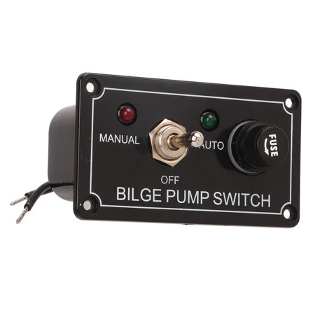 Manual Off Auto Switch Panel, Wear Proof 12V Bilge Pump Switch Panel 5A ...