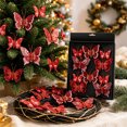 thumbnail image 5 of Lilixerw Red Glitter Butterfly Clips 10 Pack, Sequined Mesh Artificial Butterflies 11.02x7.28x0.79 inch, for Christmas Tree Wreath Fireplace Decoration, 5 of 6