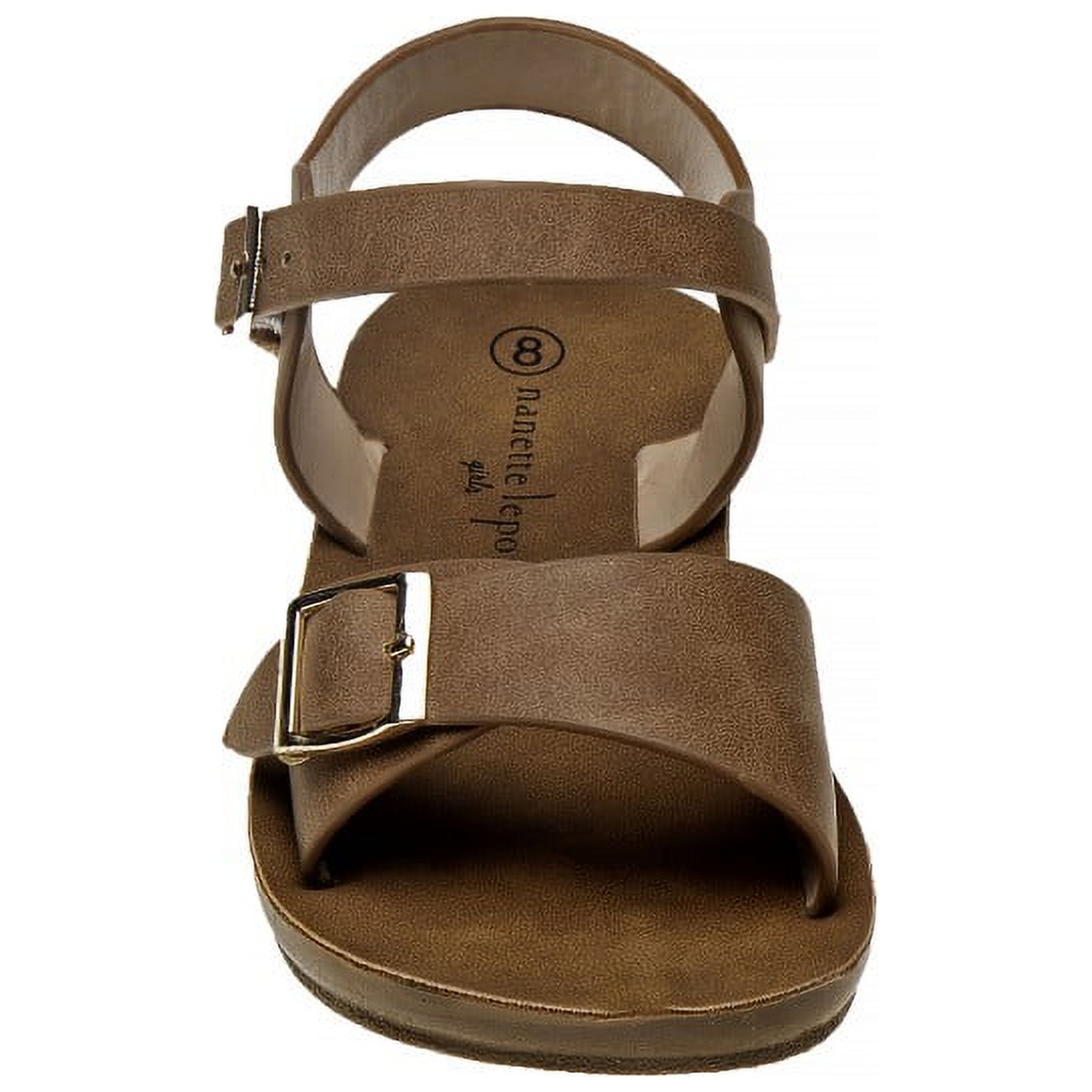 Nanette Lepore  Sandals with Double Buckle for Toddler Girls - Tan, 6 - image 5 of 7