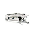 thumbnail image 2 of Treated Black Diamond Semi Mount Cathedral Engagement Ring 14K Setting, 2 of 2