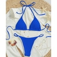 thumbnail image 4 of Micro bañador Bandeau con realce y hombros descubiertos, traje de baño pequeño de diseño Floral en 3D con realce en blanco y negro, Tanga Sexy para playa, 2024, 4 of 5