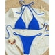 thumbnail image 4 of Conjunto de Bikini entrecruzado Sexy, bañador blanco con contraste de realce, Tanga con cordón, Bandage traje de baño, Mico, 2024, 4 of 5